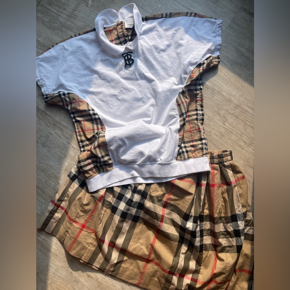 Burberry skirt and top